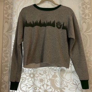 🌲🐻 Smokey the Bear Cropped Sweatshirt 🐻🌲